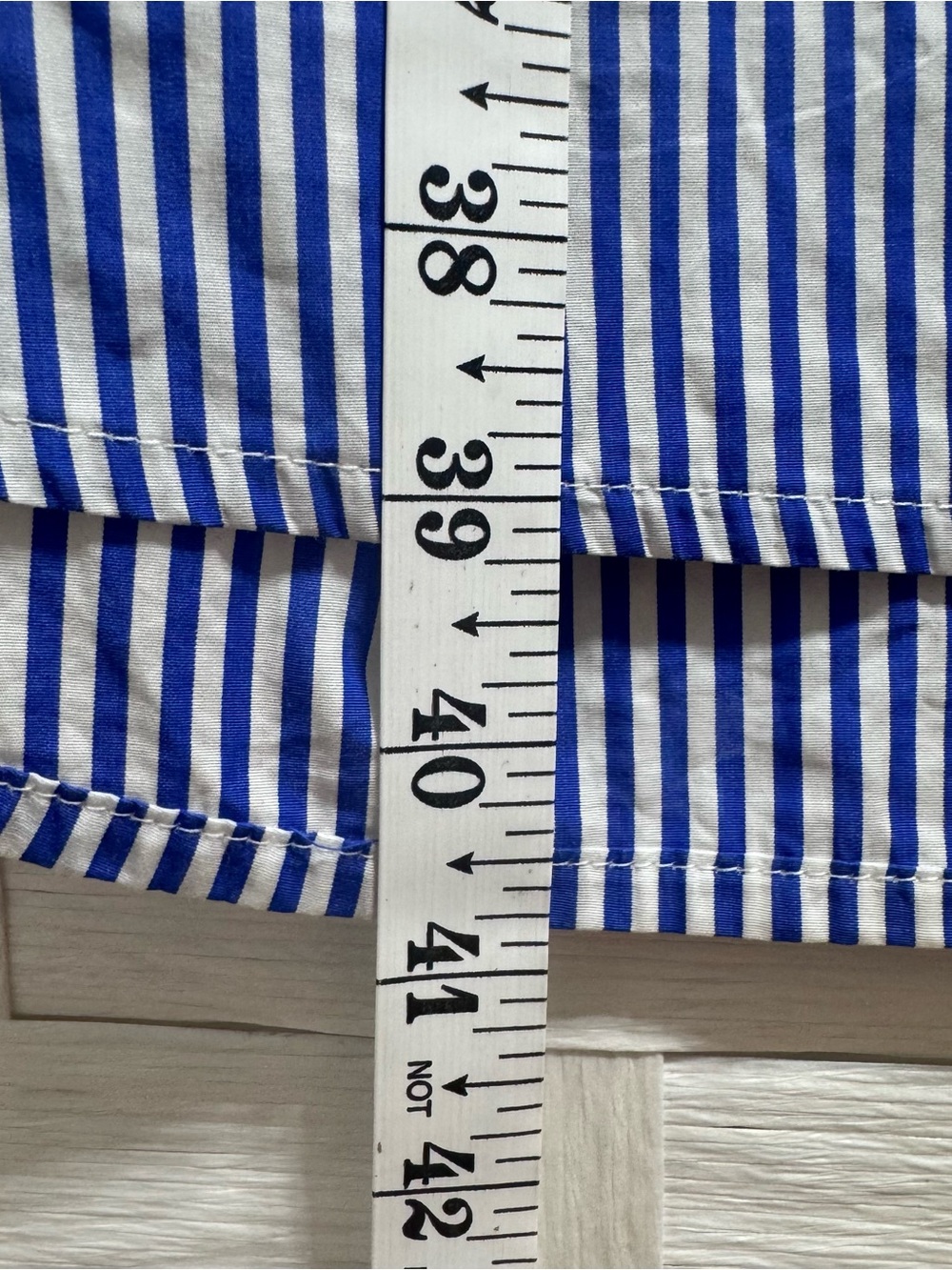 Lauren Ralph Lauren Coastal Striped Cotton Shirt Dress Ruffle Sleeve Size 14W - Picture 10 of 10